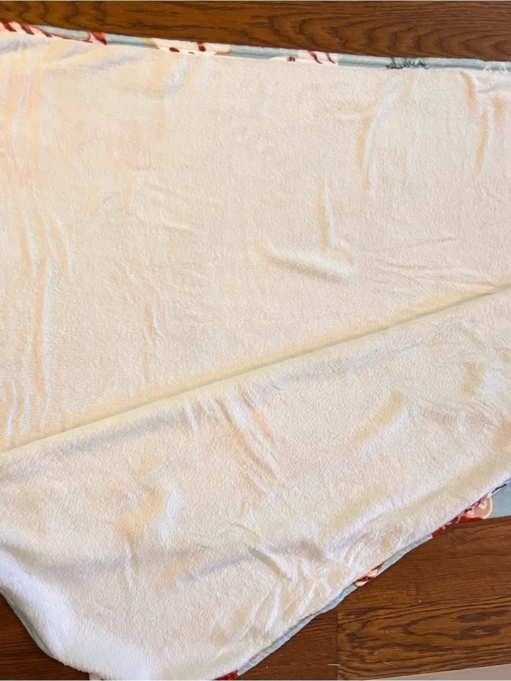 Super Soft Light‎ Blue, Red & Green Holiday Motif Throw